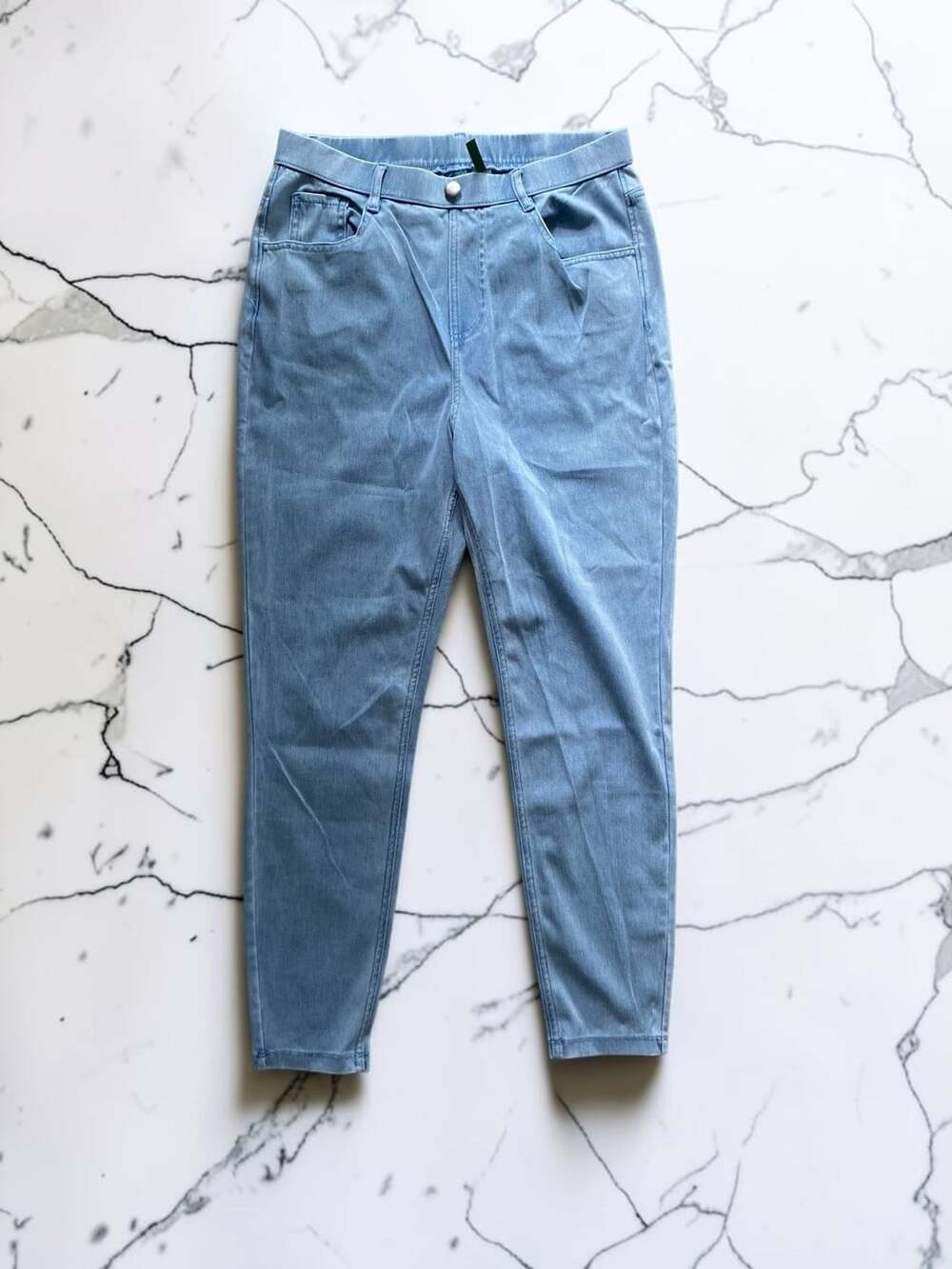 HalaraFlexHigh Waisted Pockets Denim Work 7/8 Length Pants